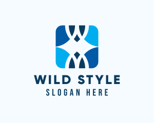 Blue Modern Style Pattern logo design