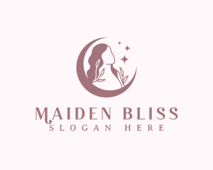 Woman Moon Maiden logo design