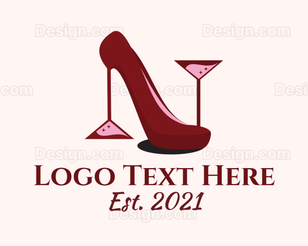 Classy Wine Stiletto Logo