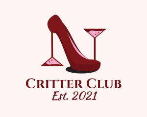 Classy Wine Stiletto logo design