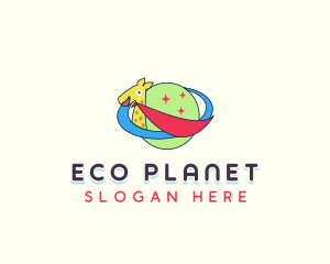 Giraffe Planet Orbit logo design