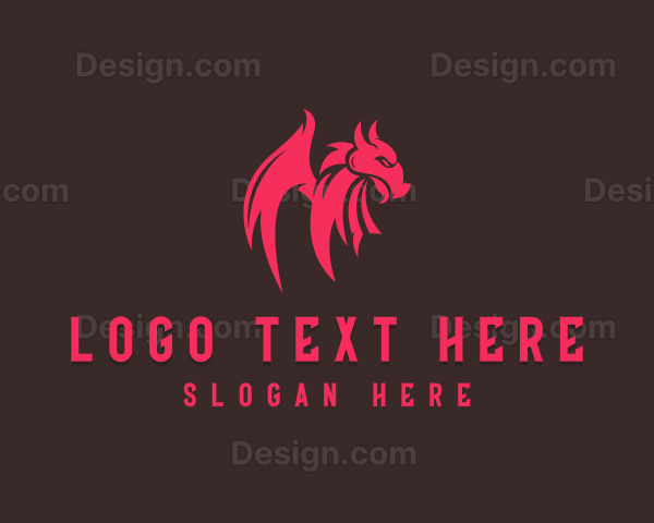 Mythical Dragon Monster Logo