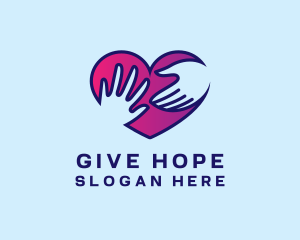 Helping Hand Heart logo design