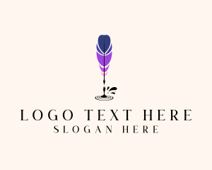 Feather Quill Pen logo design