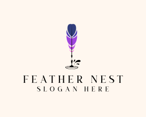 Feather Quill Pen logo design