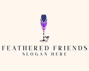 Feather Quill Pen logo design