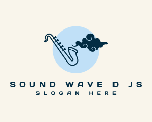 Saxophone Cloud Music logo design