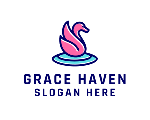 Pretty Swan Lake Logo