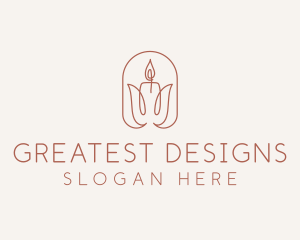 Spa Candle Decor logo design