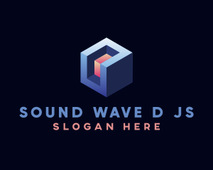 3D Digital Cube logo design