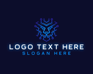 Cyber Lion Tech logo design