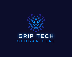 Cyber Lion Tech logo design