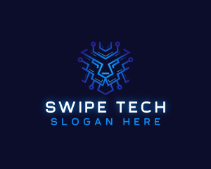 Cyber Lion Tech logo design