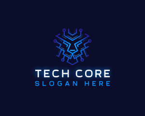 Cyber Lion Tech logo design