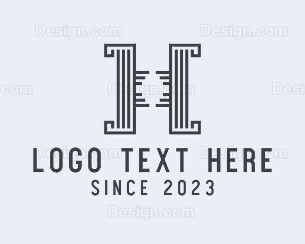 Elegant Pillar Letter H Logo