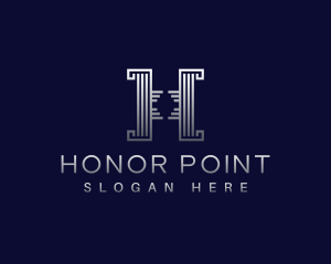 Elegant Pillar Letter H logo design