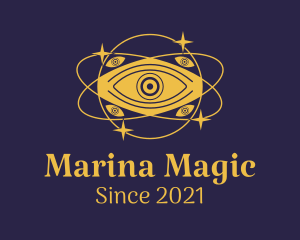 Mystical Eye Planet logo design