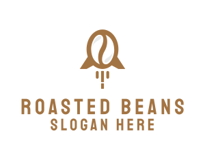 Rocket Coffee Bean logo design