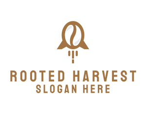 Rocket Coffee Bean logo design