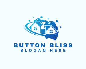 Cleaning House Sanitation logo design