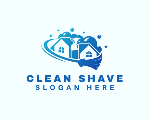 Cleaning House Sanitation logo design