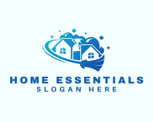 Cleaning House Sanitation logo design