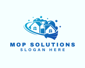 Cleaning House Sanitation logo design