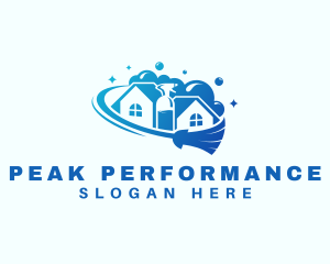 Cleaning House Sanitation logo design