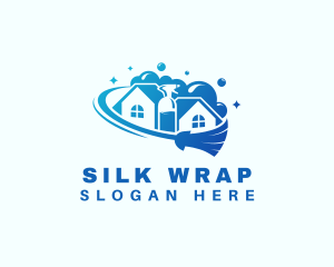 Cleaning House Sanitation logo design