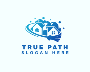 Cleaning House Sanitation logo design