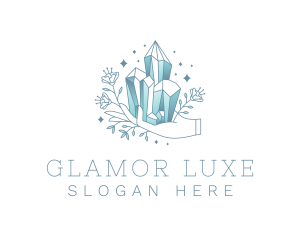 Luxe Gemstone Hand logo design