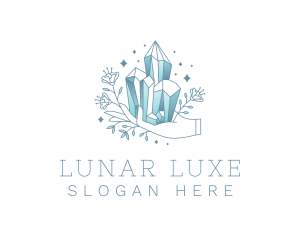 Luxe Gemstone Hand logo design