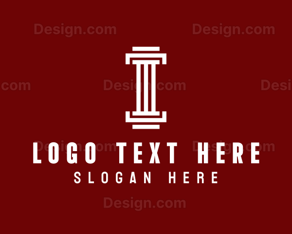 Legal Pillar Letter I Logo