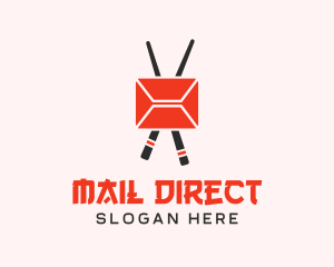 Mail Envelope Chopstick logo