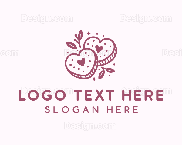 Cookie Floral Heart Logo