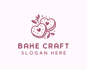 Cookie Floral Heart logo design