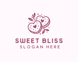 Cookie Floral Heart logo design