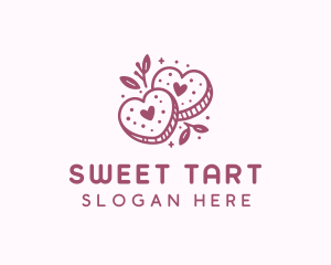 Cookie Floral Heart logo design