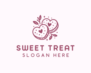 Cookie Floral Heart logo design