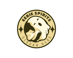 Cute Ghost Spirit logo design