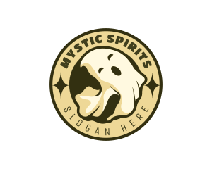 Cute Ghost Spirit logo design