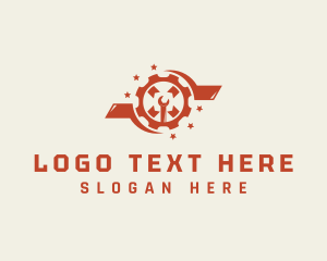 Mechanic Wrench Gear logo design