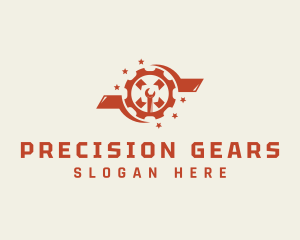 Mechanic Wrench Gear logo design