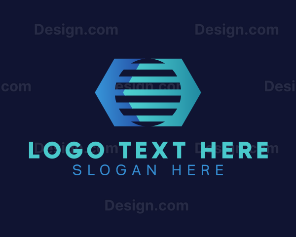 Digital Hexagon Circle Logo