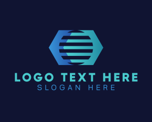 Digital Hexagon Circle  logo design