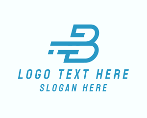 Express Letter B logo design