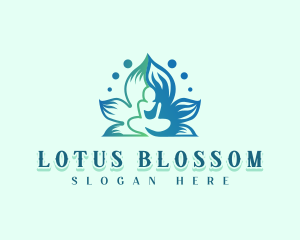 Lotus Meditation Wellness logo design