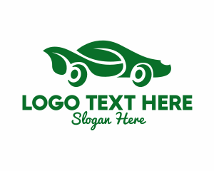 Green Eco Car logo design