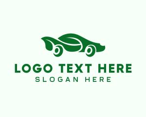 Green Eco Car Logo