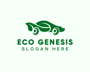 Green Eco Car logo design